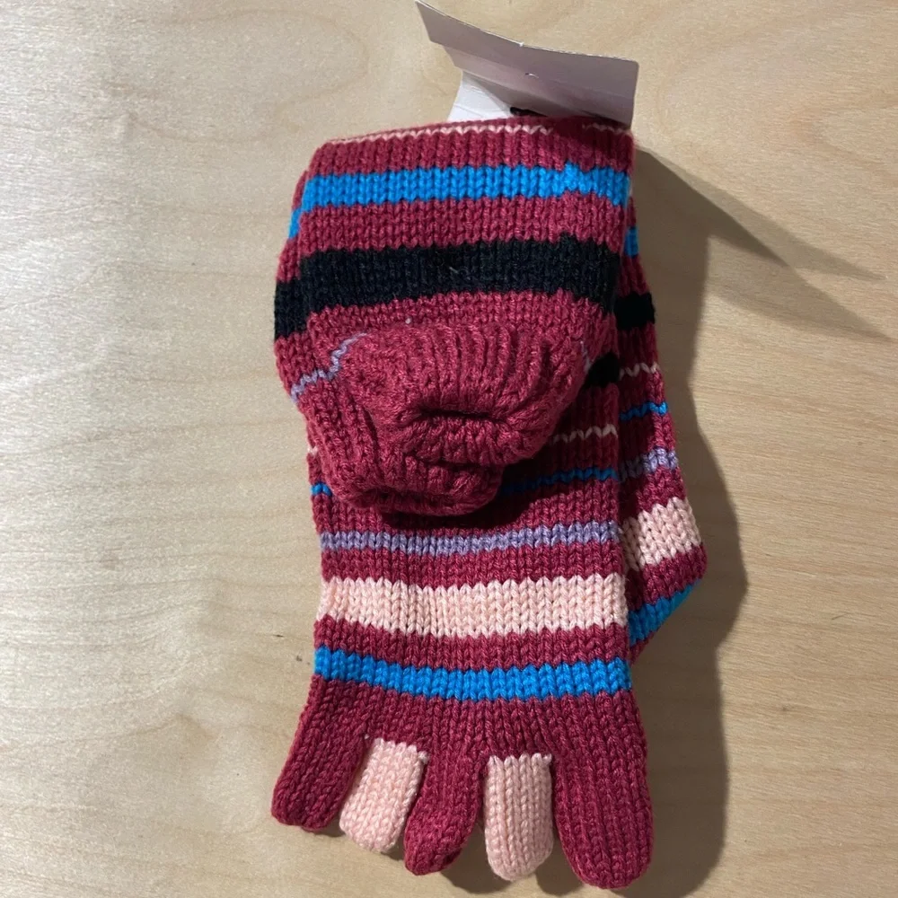 No Boundaries Multicolor Striped Knit Toe Socks (GX)
